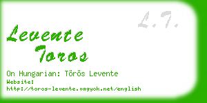 levente toros business card