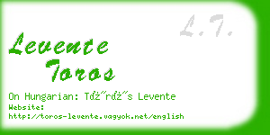 levente toros business card